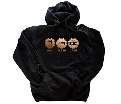 Shirtzshop Deluxe Edition Eat Sleep Camp Caravan Camping Wohnmobil Hoody Kapuzensweatshirt