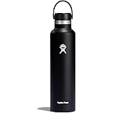 Hydro Flask Water Bottle - Insulated Stainless Steel - Non Spill, Leakproof in 24 Oz Black