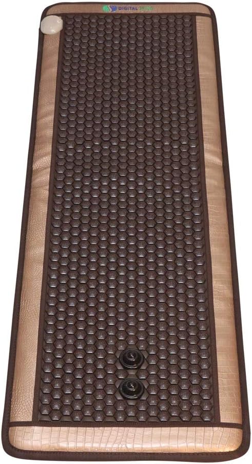 DIGITAL SPINE MEDICAL Tourmaline Turtle Stone Mattress with Uterus Care Ball Heating Mat for Women (Brown, 153 X 52 X 3 cm)