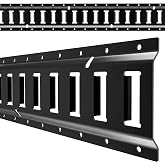 Digank E Track 4'(2 Pack) with Powder Coated Steel Trailer Tie Down | Garages, Trucks, Pickups, and Vans, E-Track Rail Reliable Cargo Restraint (Screws Not Included)