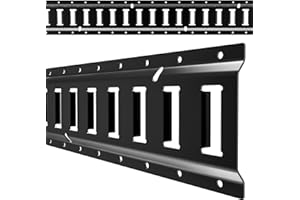 Digank E Track 4'（2 Pack） with Powder-Coated Steel Trailer Tie Down for Garages, Trucks, Pickups, and Vans, E-Track Rail Reliable Cargo Restraint (Screws Not Included)