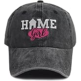 Funny Home Girl Real Estate Baseball Cap, Adjustable Washed Cotton Vintage Hats for Women