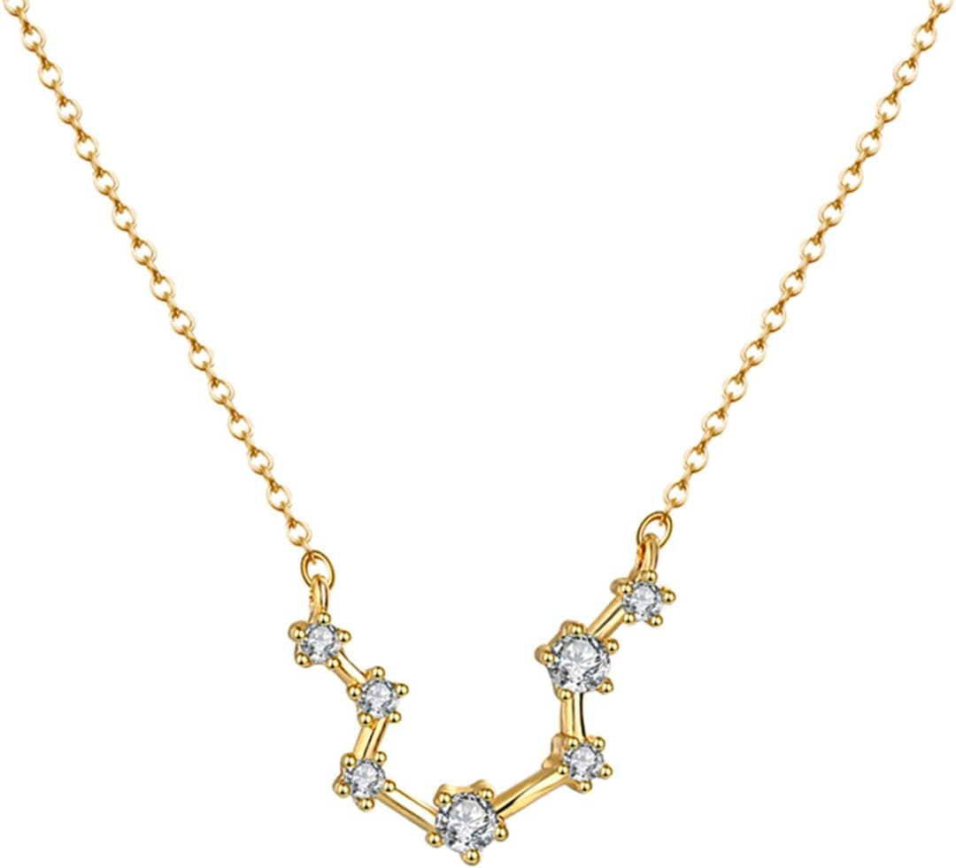 OSIANA Constellation Necklace for Women Leo Virgo Horoscope Zodiac Pendant Necklace Birthday Gifts