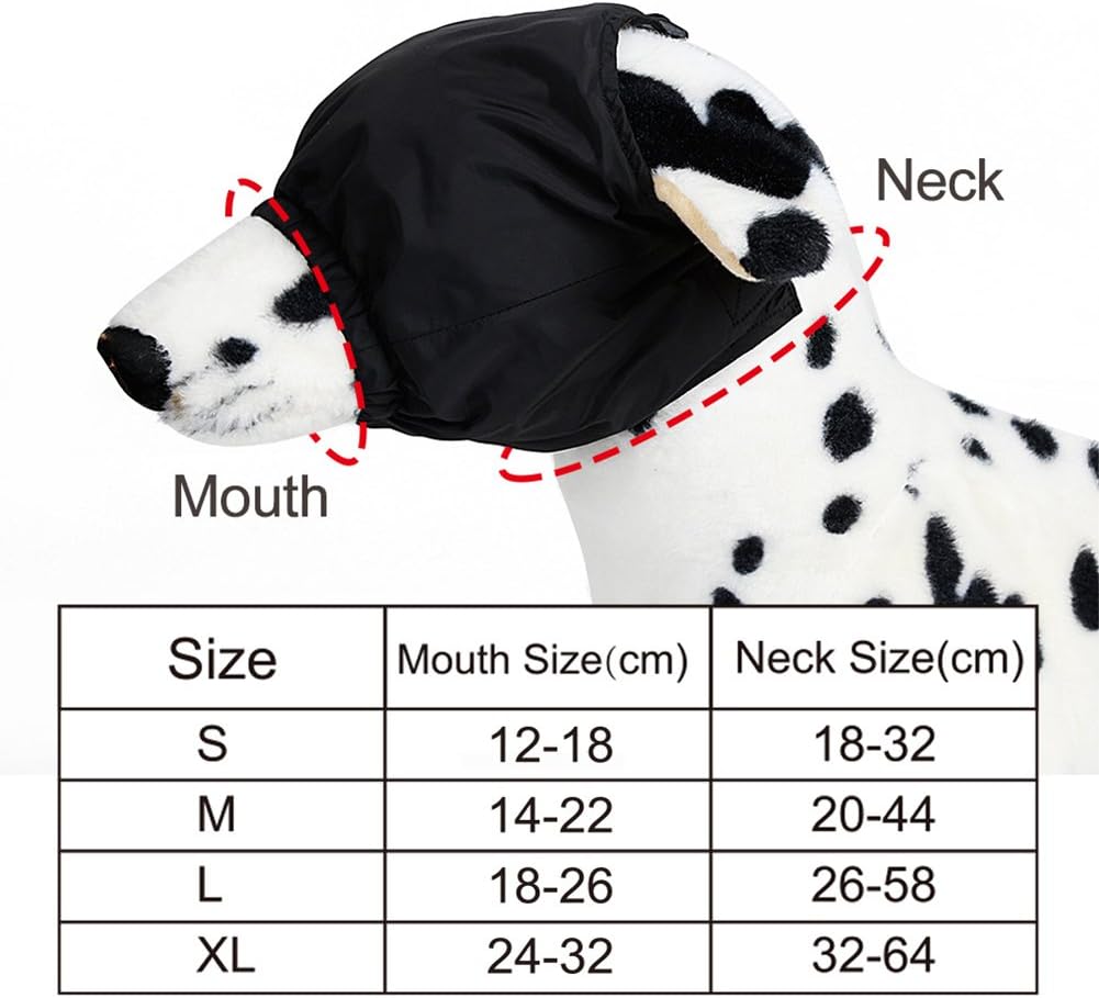 DELIFUR Dog Calming Cap Eye Mask Nylon Shading Pet Anxiety Mask Muzzle