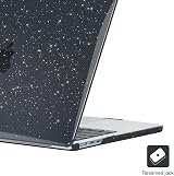 EooCoo MacBook Air 13.6 Case Transparent Glitter Crystal Black A3449 A3240 view 4