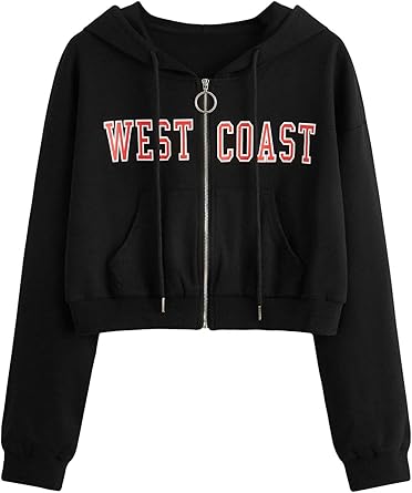 zip up drawstring hoodie