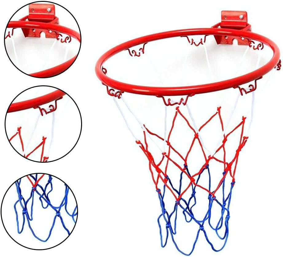 Nuxn 32cm Mini Basketball Hoop Set Indoor Wall Mount Basketball Backboard Rim Goal Indoor Toys Set Hanging Basketball Goal with Net for Kids, Party Favors Stocking Stuffers