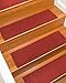 Natural Area Rugs Red Halton DIY Pet Friendly Polyester Carpet Stair Treads/Rugs 9
