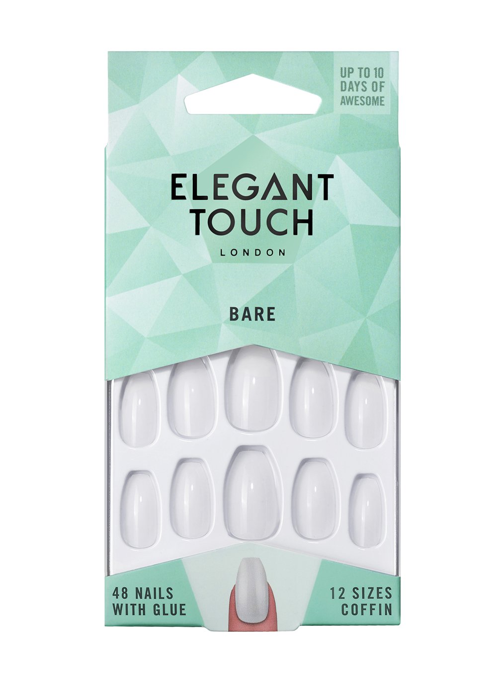 Elegant Touch Bare Nails Coffin