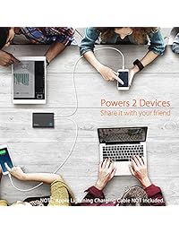 Jackery Giant+ Premium 12,000 mAh Dual USB Cargador de batería portátil y batería externa Pack, Negro