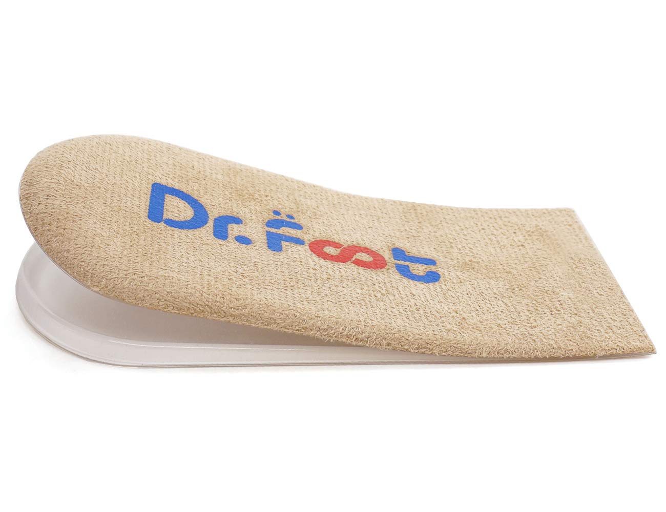 Dr. Foot\'s Adjustable Orthopedic Heel Lift Inserts, Height Increase Insole for Leg Length Discrepancies, Heel Spurs, Heel Pain, Sports Injuries, and Achilles tendonitis (Beige, 2 Layers)