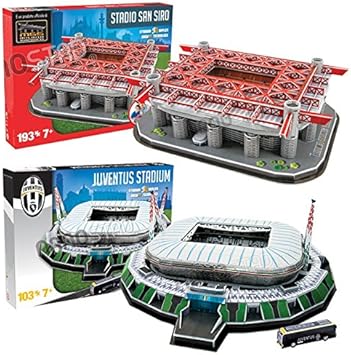 Amazon Co Jp Nanostad 2個セット Acミラン サン シーロ ユベントス ユベントス スタジアム スタジアム 3d パズル スポーツ アウトドア