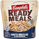 Campbell's Ready Meals, Homestyle Noodles & Beef in a Creamy Mushroom Sauce, 9 Ounce (Pack of 6)