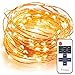 TRONIXTAR Indoor 100 LED String Lights, 33-Feet Flexible Copper Wire and Remote Control with 11 Brightness Modes and Timer, Durable String Lights for Trees, Home Décor, Warm White