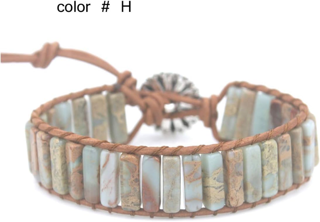 CNSP VIVIZEY Boho Wrap Bracelet for Women Leather Rope with Stone Beaded Fancy Bracelet Handmade Dropshipping