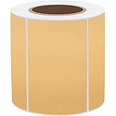 Brown Thermal Labels Stickers, 3x2 inch Direct Thermal Labels Stickers for Shipping, Barcode, Address, Perforation Line Design- 300 Pcs
