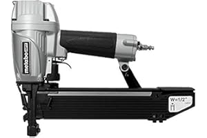 Metabo HPT Pneumatic Stapler, 1/2-Inch Staples, 16 Gauge, Standard Crown, 3/4-Inch to 2-Inch in Length, Cylinder Valve Drivin