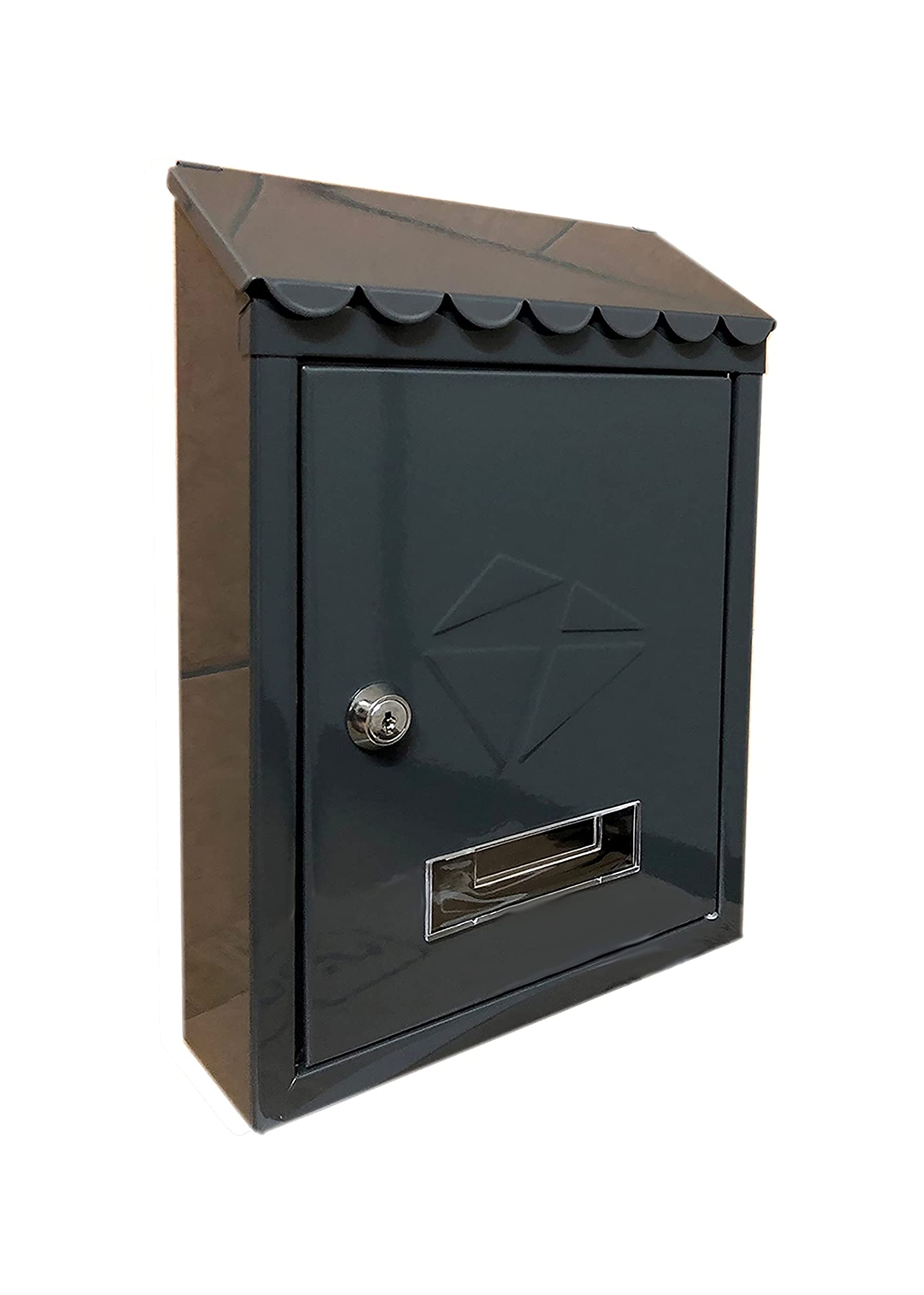 kippen 10005BN Mailbox Model Iron. Color Black-Dimensions, Dimensioni: 300x210x70 mm