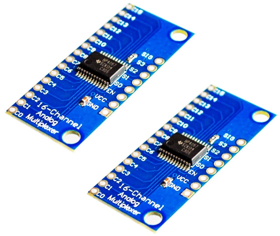 TECNOIOT 2pcs CD74HC4067 16-Channel Analog Digital Multiplexer Breakout Board Module