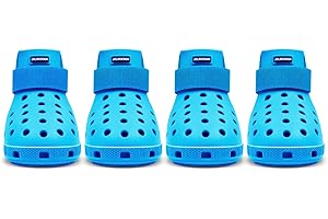 JOLIR DESIGN Dog Shoes for Hot Pavement - Dog Shoe for Small & Medium & Large Dogs, Dog Boots Paw Protectors, Easy ON & Off, Non-Slip, Waterproof, Easy-Clean Dog Booties for Beach and Snow (Blue, L)