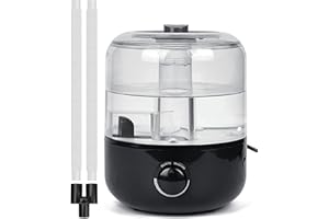 Reptile Fogger Humidifier Mister for Reptile Tank, 2.5L Top-Fill Terrarium Humidifier with Hose for Snakes, Tortoises, Chameleons and Ball Python, AUAAQ Reptile humidifers