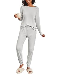 Ekouaer Womens Ribbed Knit Pajama Sets 2 Piece