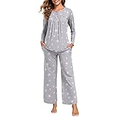 EDUWU Womens Pajama Sets Long Sleeve Pajamas for Women Sets 2 Piece Lounge Sets Soft Pj Sets Fall Sleepwear with Pockets