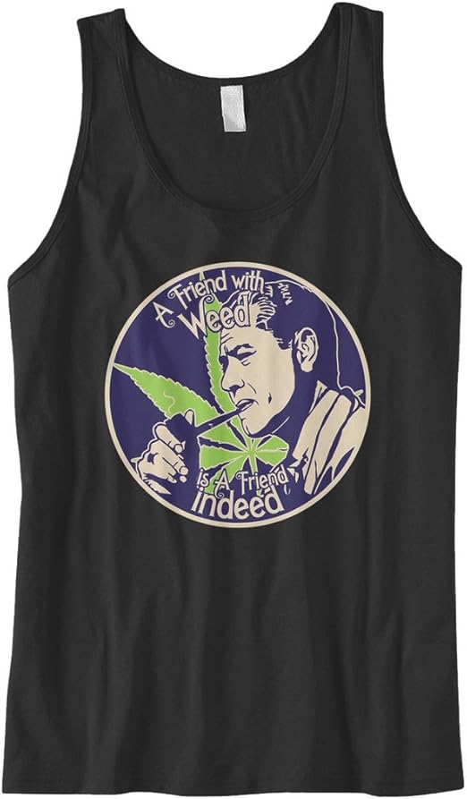 Cybertela Men S A Friend With Weed Is A Friend Indeed Tank Top At