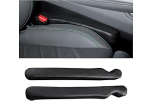 Mandark Car Seat Gap Filler, 2PCS Leather Vehicle Gap Stopper to Fill Between Seat and Console, Automotive Crevice Plug Blocker Accessories from Dropping, Universal for SUV, Sedan, Truck (Black)