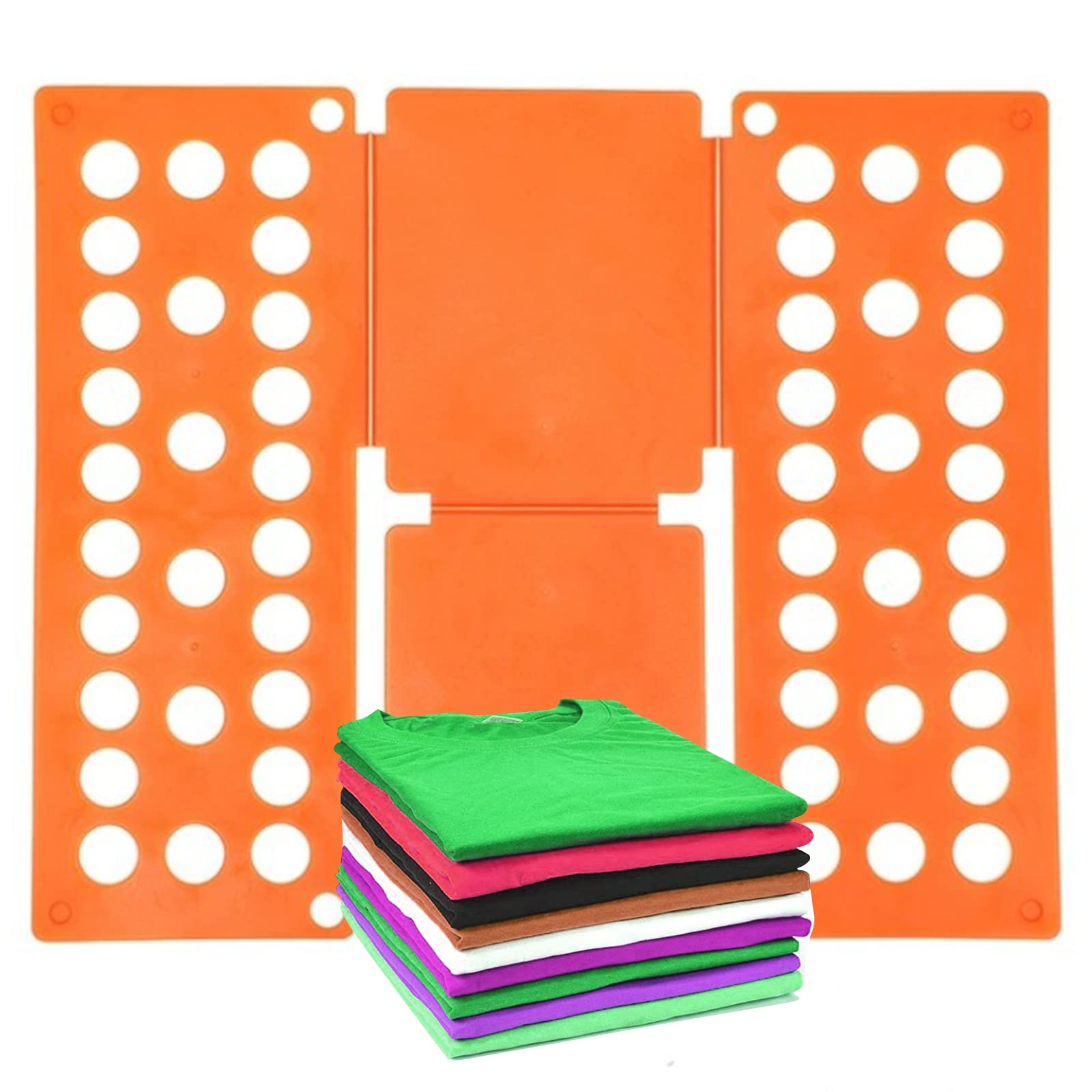 Photo 1 of Folding Boards Quality Kids Magic Clothes Folder T Shirts Jumpers Organizer Fold Save Time Quick Clothes Folding Board Holder (Orange)