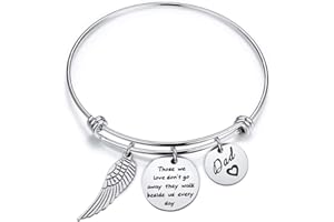 Zuo Bao Memorial Bracelet In Memory Of Dad Mom Sympathy Gift Those We Love Don't Go Away They Walk Beside Us Every Day Loss Jewelry for Her