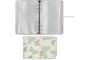 Multifunctional Circular Needle Organiser Case with 12Pcs Zippered Closure PVC Binder Pocket for Knitting Supplies Case