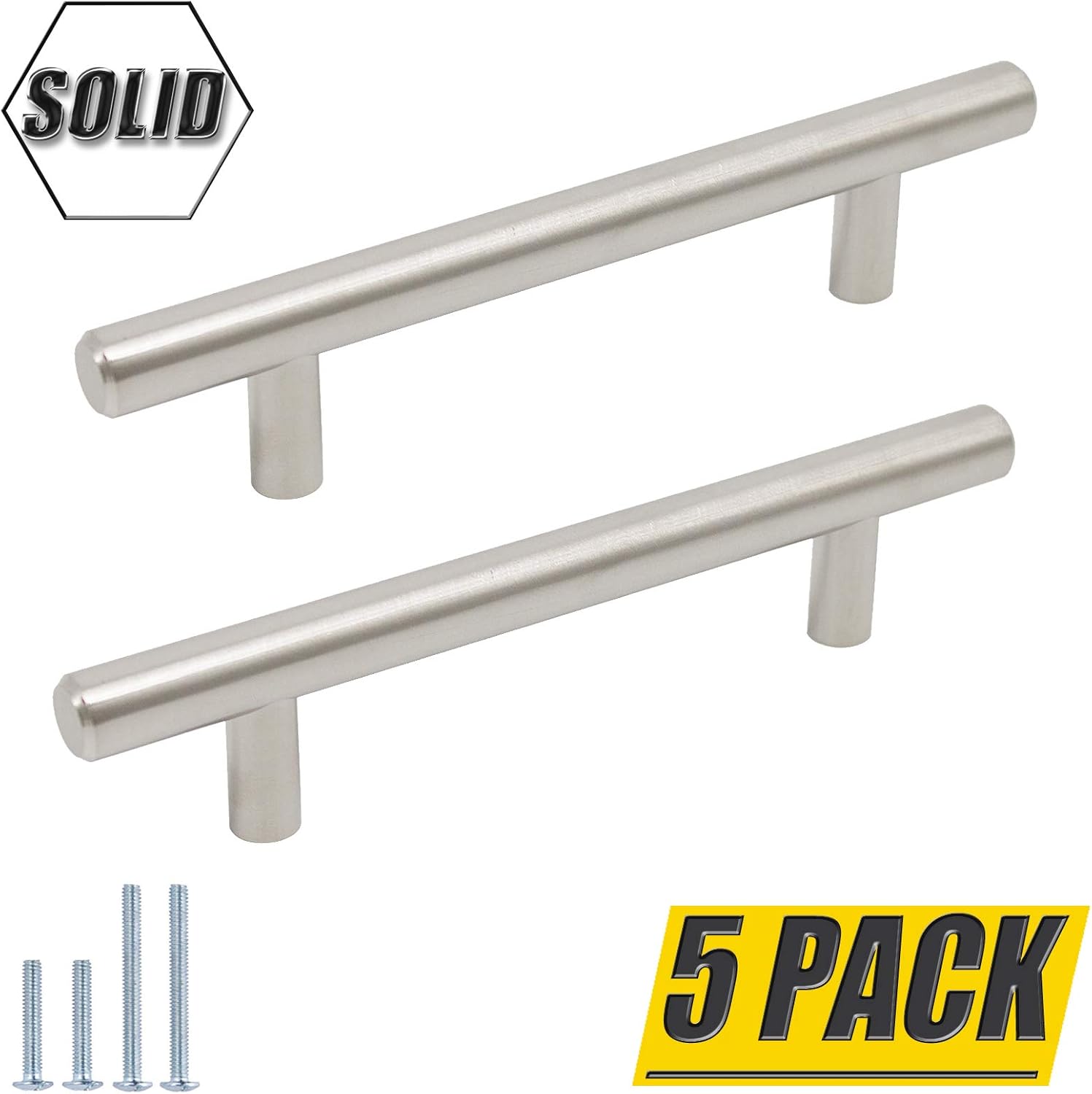 (5 Pack) Probrico Solid Stainless Steel 3-3/4