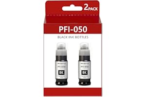oranysty PFI-050 70ml Black Pigment Ink Refill Bottles Compatible with Canon PFI-050 PFI050 PFI 050 Ink Bottles for imagePROG