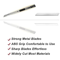 WEKOIL 30Pcs Snap Off Utility Knife Blades with 3