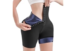Kentmuel Sauna Sweat Shorts for Women High Waisted Slimming Pants Gym Exercise Workout Body Shaper Thighs