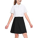 KEREDA Girls Uniform Skirts with Undershorts Casual High Waist Stretchy A-Line Skirts Soft Skorts Fashion Clothes