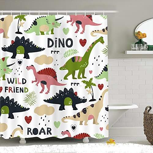 dinosaur shower curtain