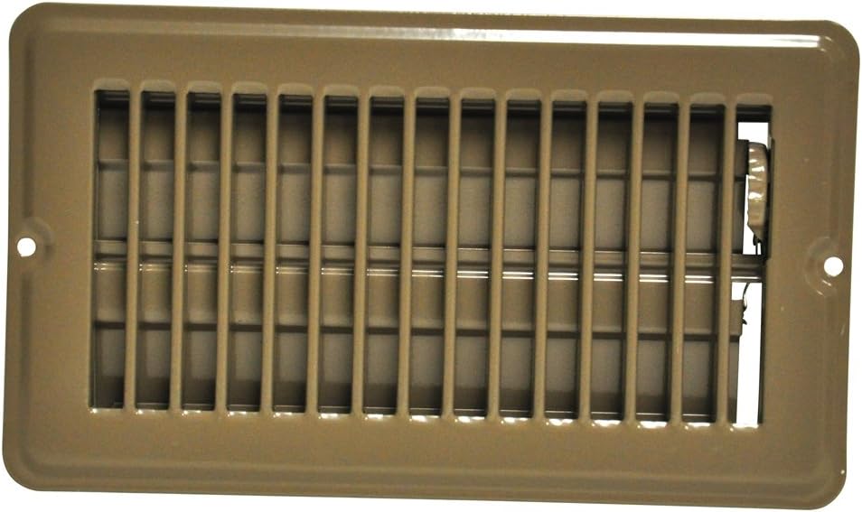 Registers, Grilles & Vents - Danco 61789 4-Inch x 8-Inch Steel Floor Register with 7/8-Inch Drop, Brown