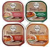 Nutro Small Breed Petite Wet Dog Food - Natural & Grain Free - 4 Flavor Variety Bundle - Pack of 8 - Plus Natural Dog Bone (9 Items Total)