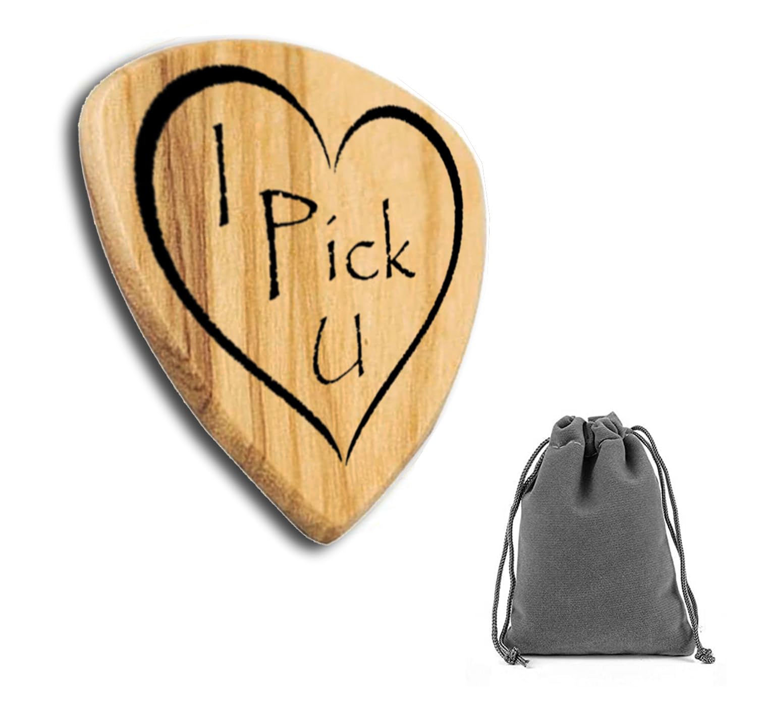 I Pick You Guitar Plectrum - The All Natural Hard Wood Guitar Plectrum Package ! (Olive Wood)