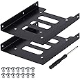 SSD Mounting Bracket 2Pack, 2.5'' SSD HDD to 3.5" Metal Mounting Adapter Hard Drive Holder for PC