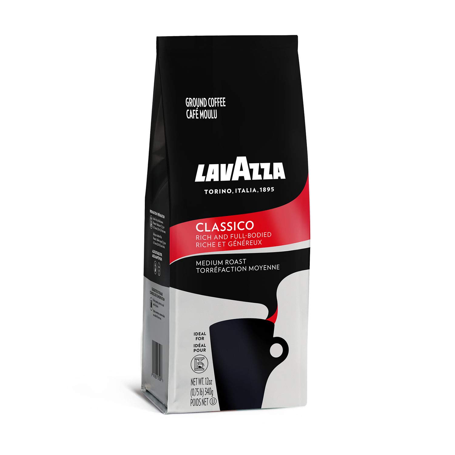 Lavazza Classico Ground Coffee Blend, Medium Roast, 12Ounce Bag Buy