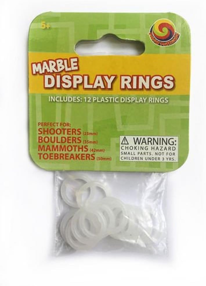 Marble Display Rings: 12 Plastic Display Rings for Marbles