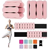 Wrist Ankle Weights for Women Men, Leg Arm Wrist Weights Bangles 1lb*2 2lb*2 Wearable Weights Pilates Weighted Bracelet for Strength Training Walking Swimming Yoga Physical Therapy