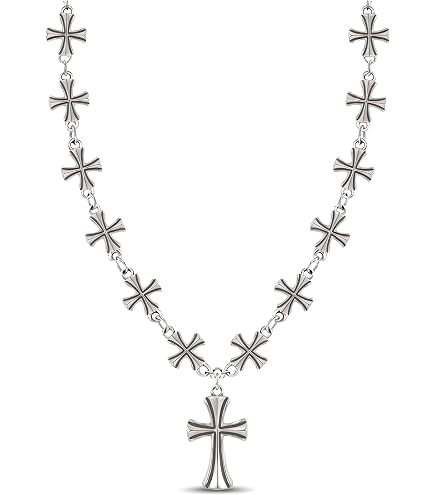 Amazon.com: Generic 925 Sterling Silver Cross Necklace Y2k, Y2k