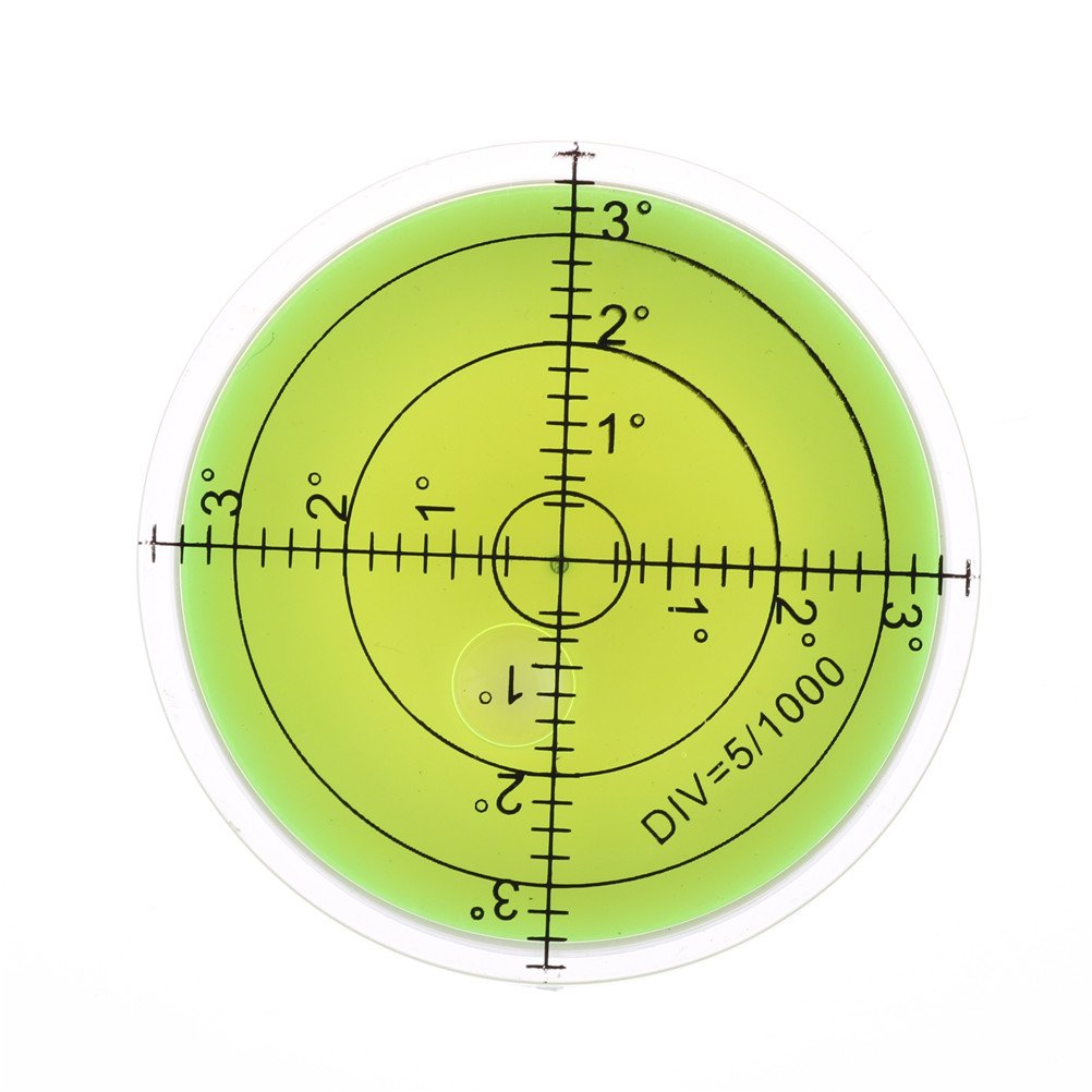 Bullseye Spirit Bubble Surface Level Round Inclinometers for Surveying Instruments and Tribrachs 60X12MM
