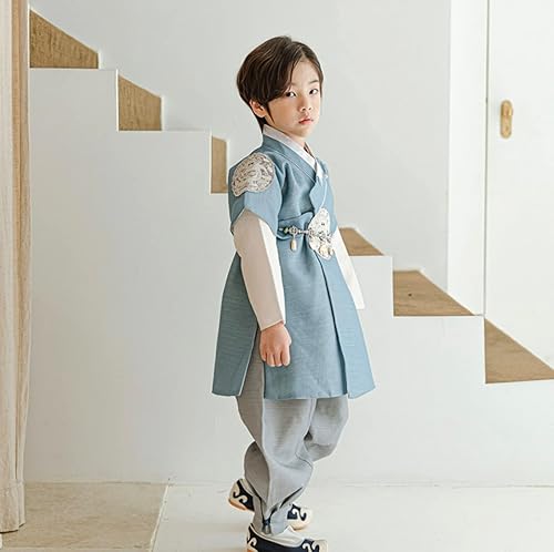 Korean Light Blue Boy Hanbok 100days~10y/o Korean Traditional
