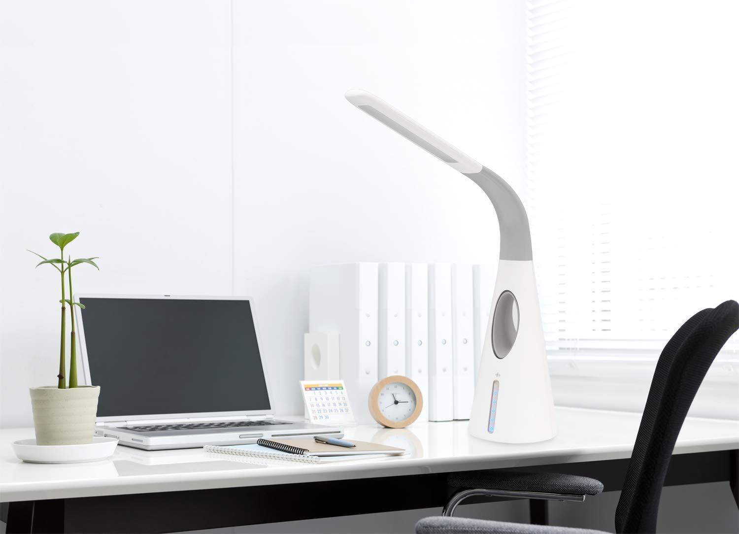 Office Ultra Brite LED Desk Lamp with Bladeless Fan Office Products