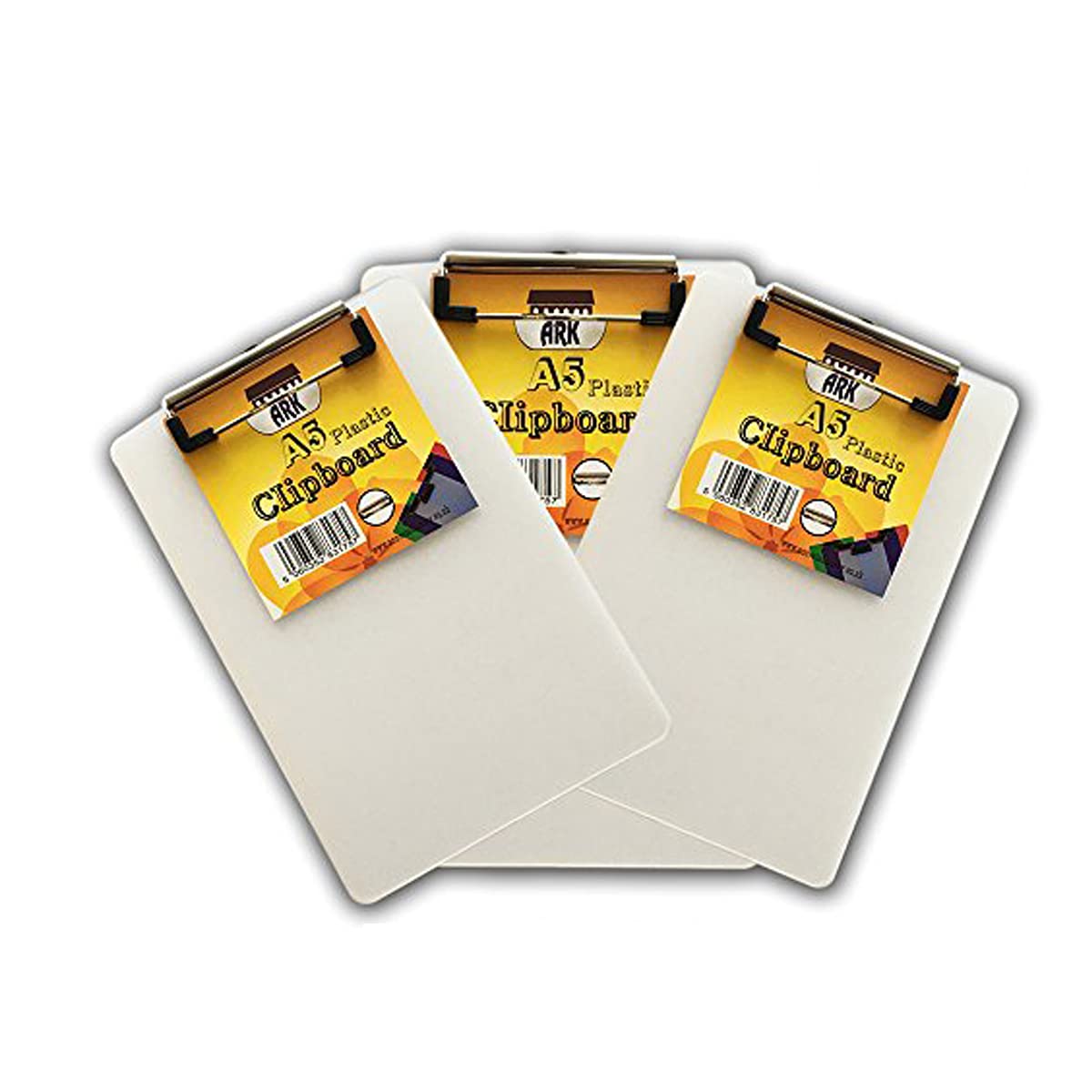 3 X A5 Clip Board Durable Clear (Value Pack) by Ark